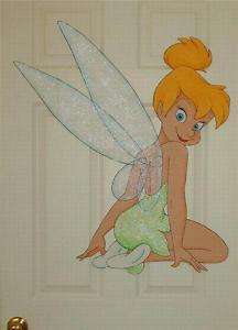 TINKERBELL bkw sitting SuPeR SpArKLeY Green Wall Mural.  