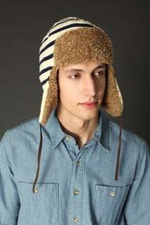 UrbanOutfitters  Striped Knit Trapper Hat