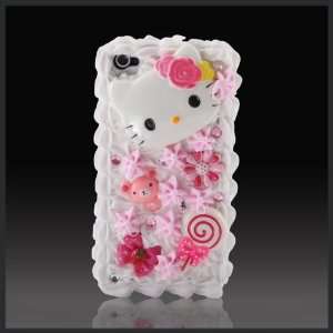   White with Teddy Treats Cake style case cover for Apple iPhone 4
