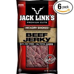 Jack Links Beef Jerky, Hickory Smoked, 3.65 Ounce Packages (Pack of 6 
