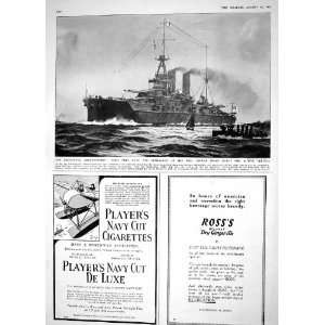  1914 WAR SHIP DREADNOUGHT ERIN RESHADIEH PLAYERS NAVY 