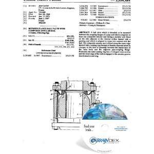  NEW Patent CD for BETWEEN FLANGE BALL VALVE WITH COMPOSITE 