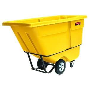 Rubbermaid Forkliftable Polyethylene Dump Truck, Yellow, 850 lbs Load 