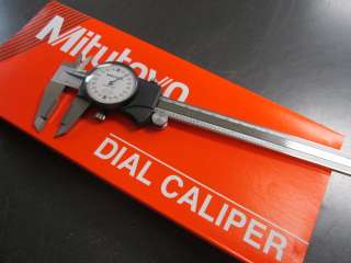 NEW Mitutoyo 6 Dial Caliper w/ carbide O.D. Measuring Faces #505 718 