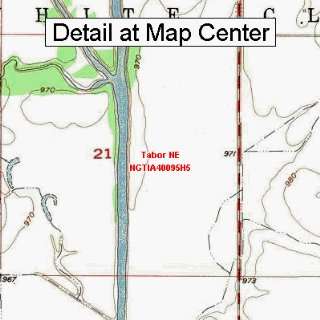 USGS Topographic Quadrangle Map   Tabor NE, Iowa (Folded/Waterproof 