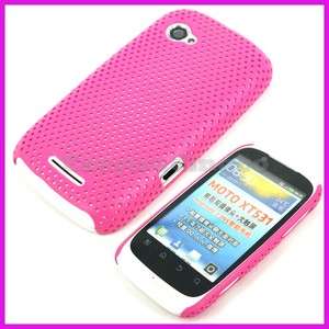 Hot Pink Mesh Back Cover Case for Motorola Fire XT XT531  