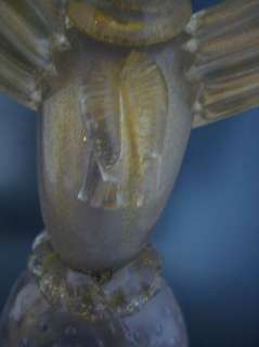 Murano Art Glass Man Woman Figurines Lavender Bullicante Aventurine 