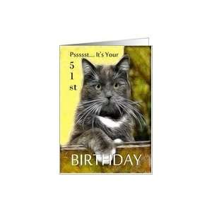    Birthday ~ Age Specific 51st ~ Cat in a box Card Toys & Games