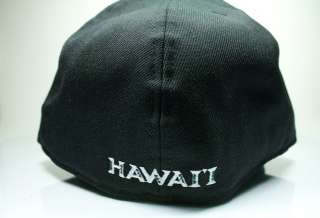 UNIVERSITY OF HAWAII UH RAINBOWS New Era Hat Cap Black Green NEW 7 1/2 