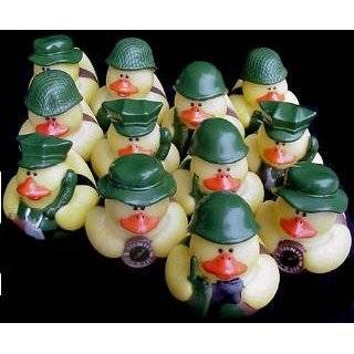  One Dozen (12) US Army Rubber Ducky Party Favors 
