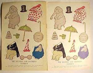 C1919 2 OLD WESTERN SOUTHERN PAPER DOLL CUT OUTS  