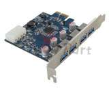 New 4 Port USB 3.0 PCI E PCI Express Card Adapter 5Gbps Superspeed for 