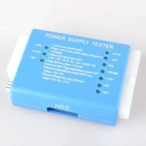 PC 20/24 Pin PSU ATX SATA HD Power Supply Tester Blue  