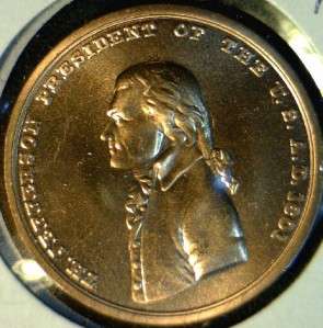 Thomas Jefferson US MINT INAUGURATED Commemorative Bronze Medal 