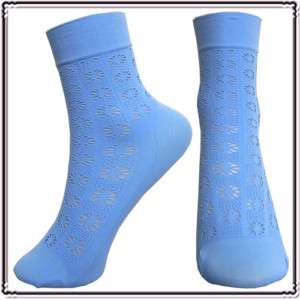 colors stretchy fishnet design ankle high socks  
