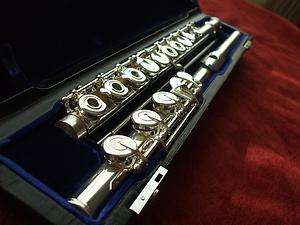 Professional Emerson Flute Solid Silver Low B Pointed Arms Pro  