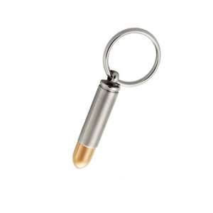  Two Tone Bullet Keepsake Cremation Urn Keychain Jewelry