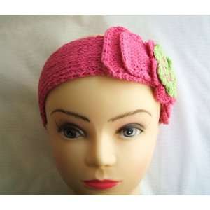  Lime Green Flower Crochet Headband Beauty