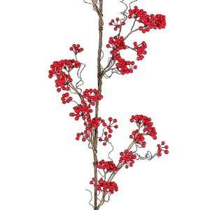 72 Red Berry Christmas Garland With Grapevine Base 