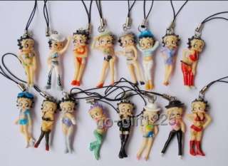 new lot 800pcs Betty Boop Cell Phone Charm Figures Party favor  