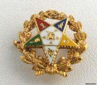   EASTERN STAR   14k Yellow Gold Masonic OES Member Vintage Pin  