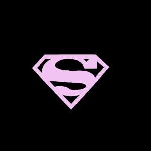  Superman Emblem Car Window Decal Sticker Pink 4 