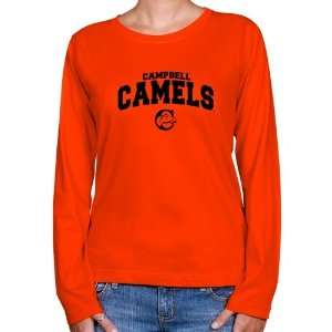 NCAA Campbell Fighting Camels Ladies Orange Logo Arch Long Sleeve 