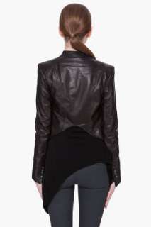 Helmut Lang Cropped Waxed Leather Jacket for women  
