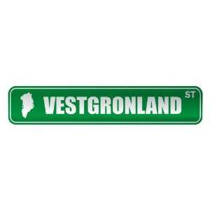   VESTGRONLAND ST  STREET SIGN CITY GREENLAND