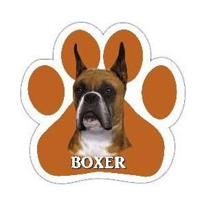  Boxer Cropped Car Magnet Brown