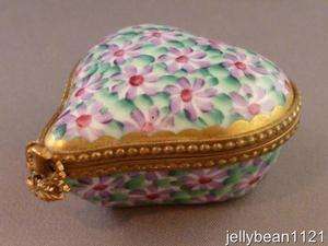  Limoges Hinged Trinket Box Heart Shaped *NEW LOWER PRICE*  