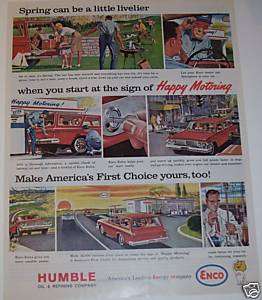 1963 HUMBLE OIL AND REFINING COMPANY ENCO GASOLINE AD.  