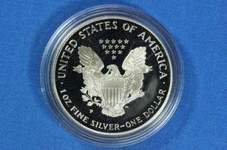 1996 P One Dollar $1 American Silver Eagle Proof 1oz Coin  