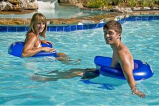New Pair Set 2 Inflatable Water Lounge Chairs Pool Raft  