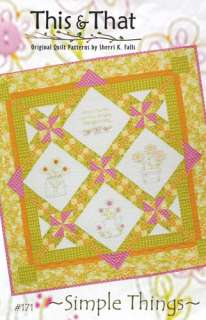 This & That Simple Things quilt pattern  