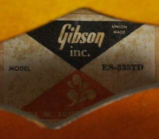 Vintage 80 Gibson USA ES 335 ES335 TD Semi Hollow Electric Guitar w 