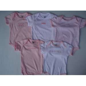   Klein Infant Layette Bodysuits Onesies Pink 5 Pack, Size 6   9 Months