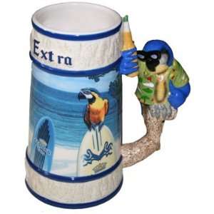 Corona Extra Blue Parrot Ceramic Beer Stein Toys & Games