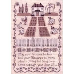  Happiness Blessing (cross stitch) Arts, Crafts & Sewing