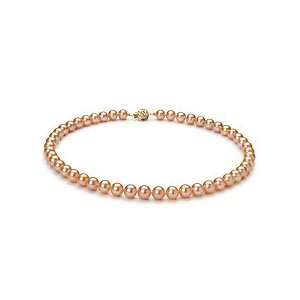  Pink AAA 7 8mm Freshwater Pearl Necklace Jewelry