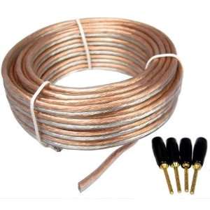 Cables Unlimited AUD 5610 25 14AWG Speaker Wire with Pins (25 Feet)