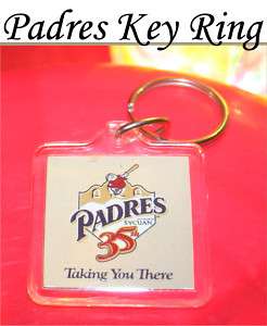 SAN DIEGO Padres Baseball Key Chain 35th Year RARE One  