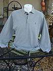 Tommy Hilfiger Gray LS Cotton Solid Rugby Syle shirt L