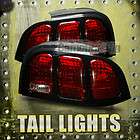   Smoke Red Tail Lights Rear Brake Lamp BLK Trim Left Right Pair New