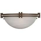   Moon Wall Sconce Light, Dark Brown Frame with Frosted Alabaster Shade