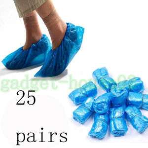 50x Disposable Plastic Protective Shoe Cover Overshoes  