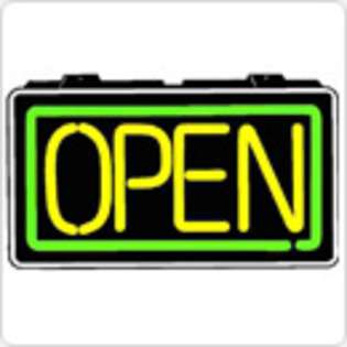  Neon Sign Open 24 Hours Sign Open Sign 13 x 24 Simulated Neon Sign 