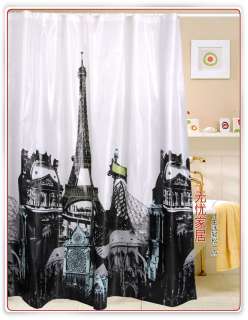 Eiffel Tower Pattern Shower Curtain W4801  