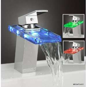  BathApp New Bathroom Chrome Vessel Sink Faucet(w/ LED 