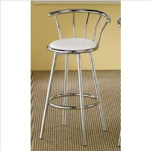  Wildon Home 2243W Blachy 29 Bar Stool with Back in Chrome 